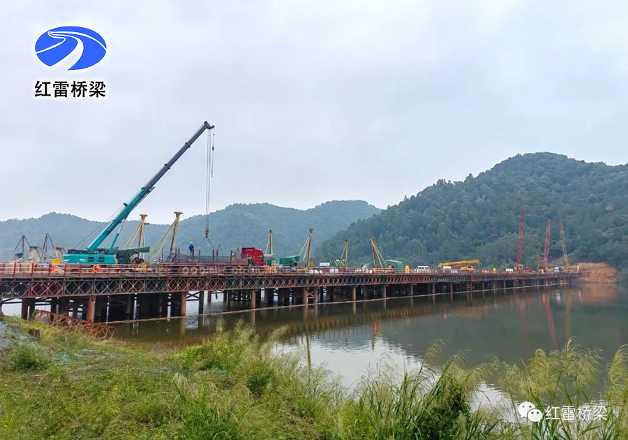 珠肇高鐵江機段JJZQ-6標孔堂水庫鋼便橋、鋼平臺